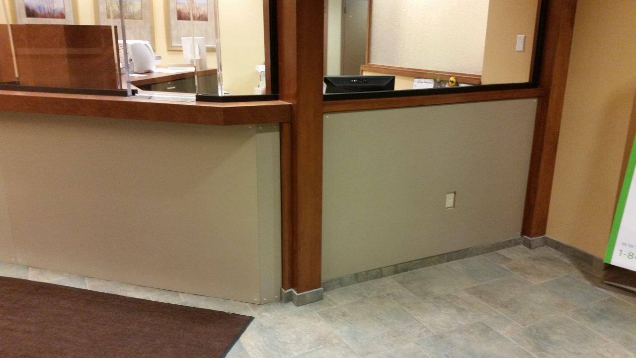 Clark Energy Arched Baffle Transaction Window