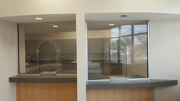 ADA compliant bank security systems and teller windows