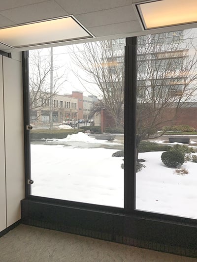 An example of commercial window security that combines high-quality protection with aesthetics