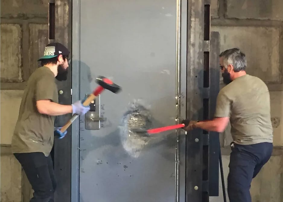 An example of a specialty security door from TSS that's designed as a forced-entry resistant system