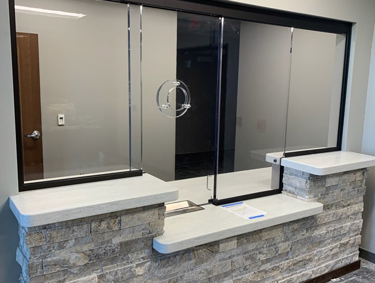 Corporate Bulletproof Front Desk and Speak Through