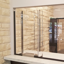 Baffle Teller line for utility office to increase physical safety