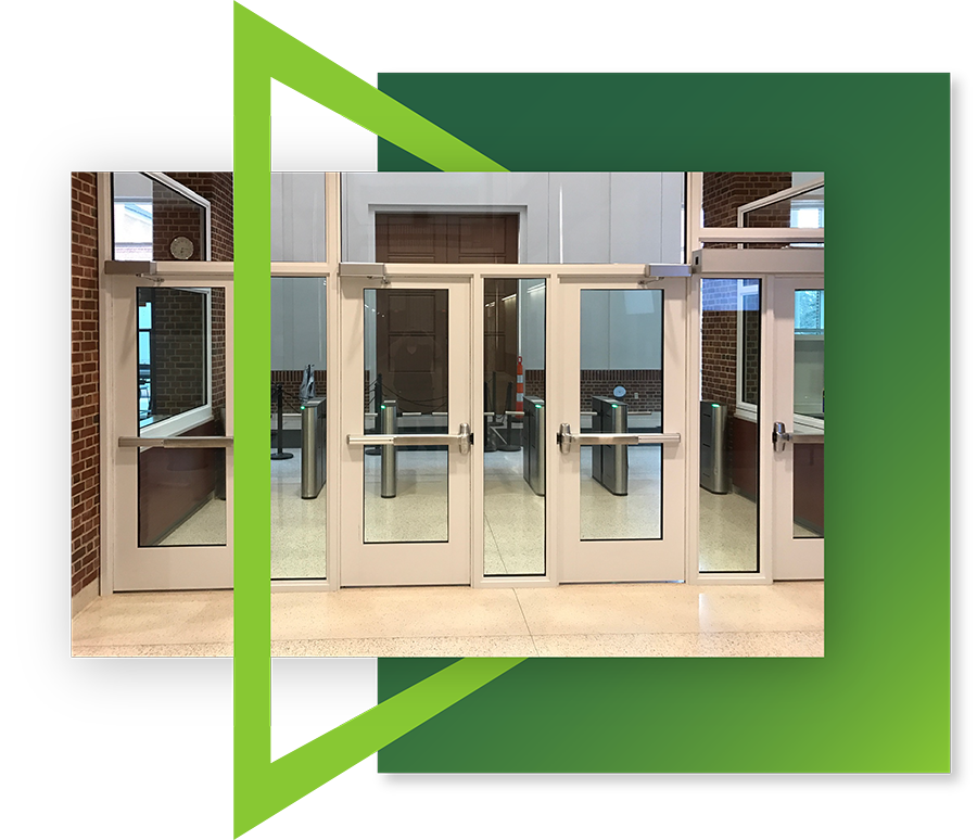 Bullet-resistant glass installed in a building by Total Security Solutions to stop bullets and deliver better protection