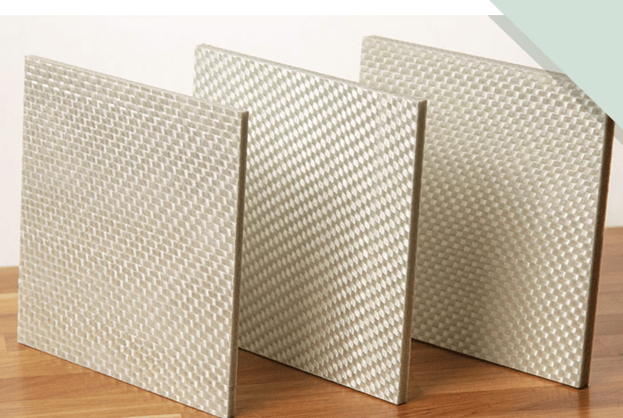 A photo showcasing a series of bullet-resistant panels rated for UL 752 protection, delivering superior durability