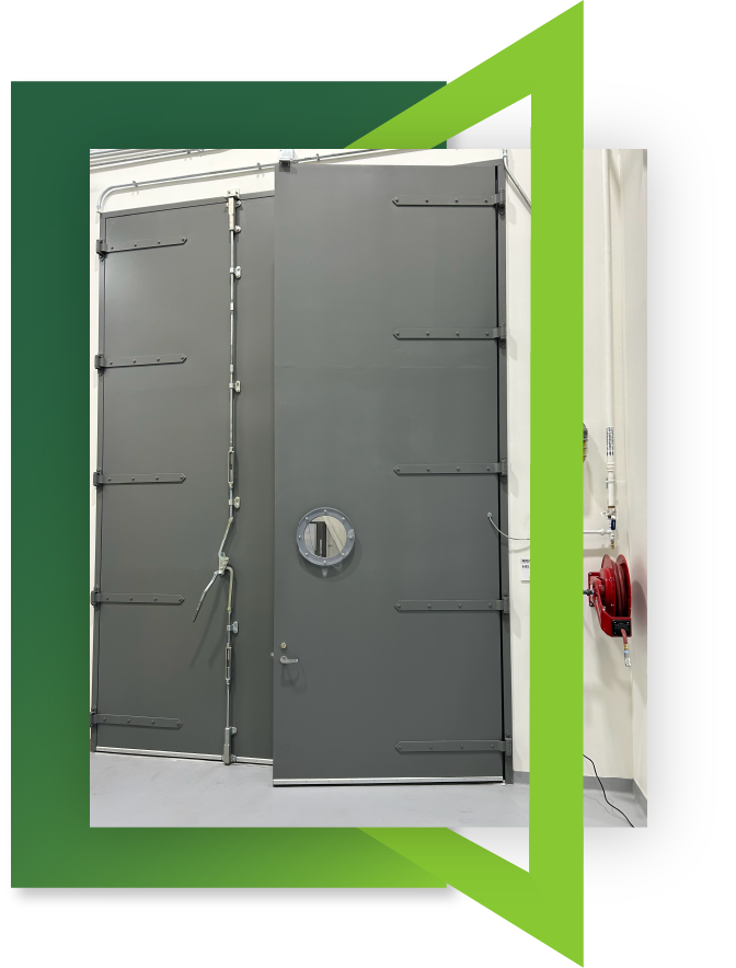 An example of a specialty door that can be tested to forced entry and ballistic resistance standards